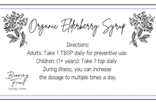 Load image into Gallery viewer, Organic Elderberry Syrup