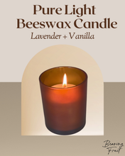 Load image into Gallery viewer, Pure Light 100% Natural Beeswax Candle - Lavender &amp; Vanilla
